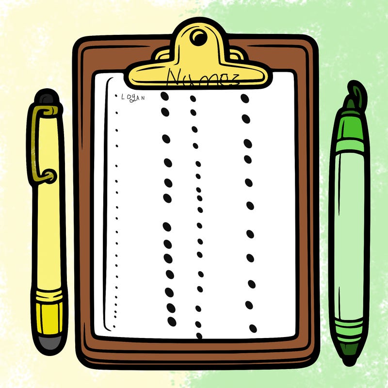 blank clip board with pen