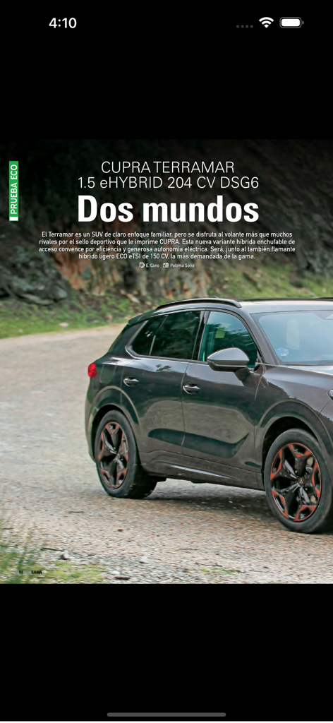 A feature story about the Cupra Terramar SUV in the Altagama automotive magazine.