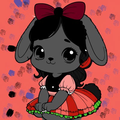 cute easter bunny girl realistic