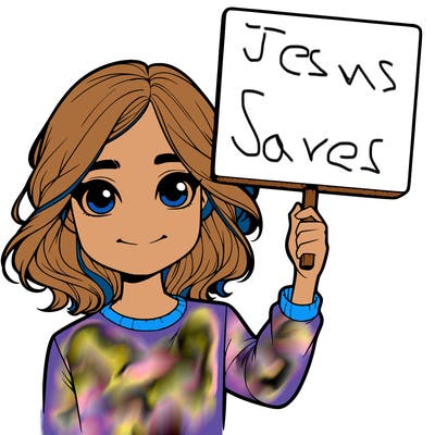 realistic girl holding up a sign