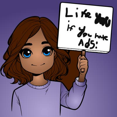 realistic girl holding up a sign