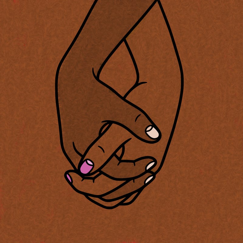 hands in shape of heart