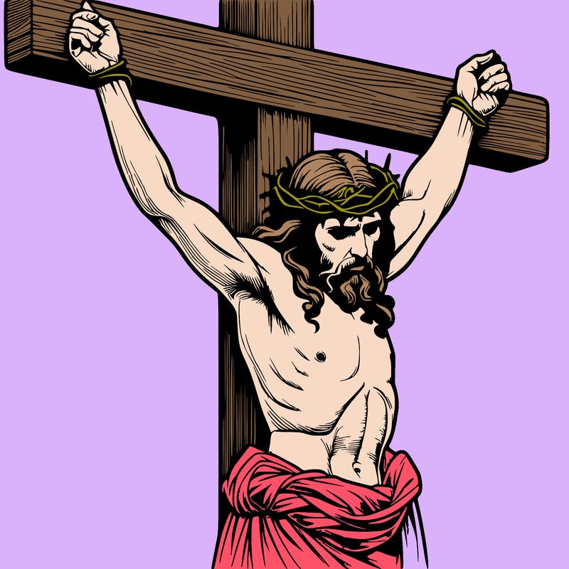 jesus realistic on the cross