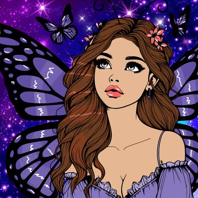 butterfly fairy realistic girl