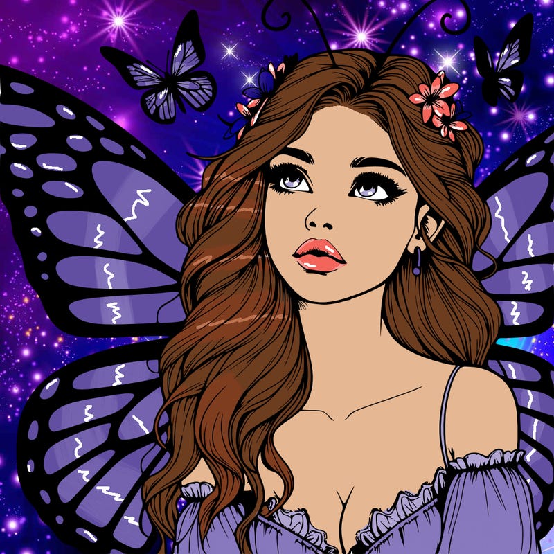 butterfly fairy realistic girl