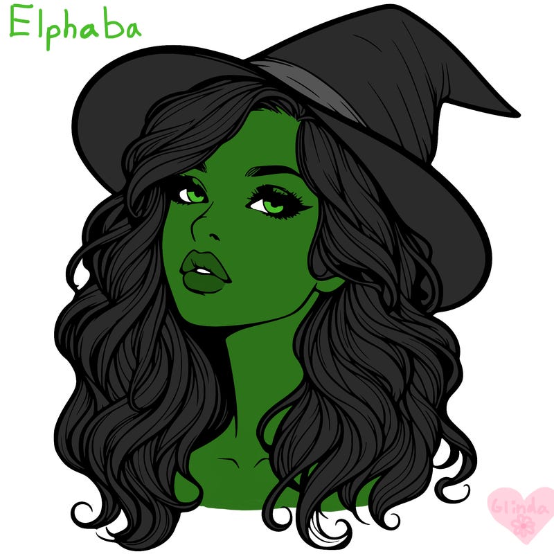 realistic witch girl with wavy hair and lips