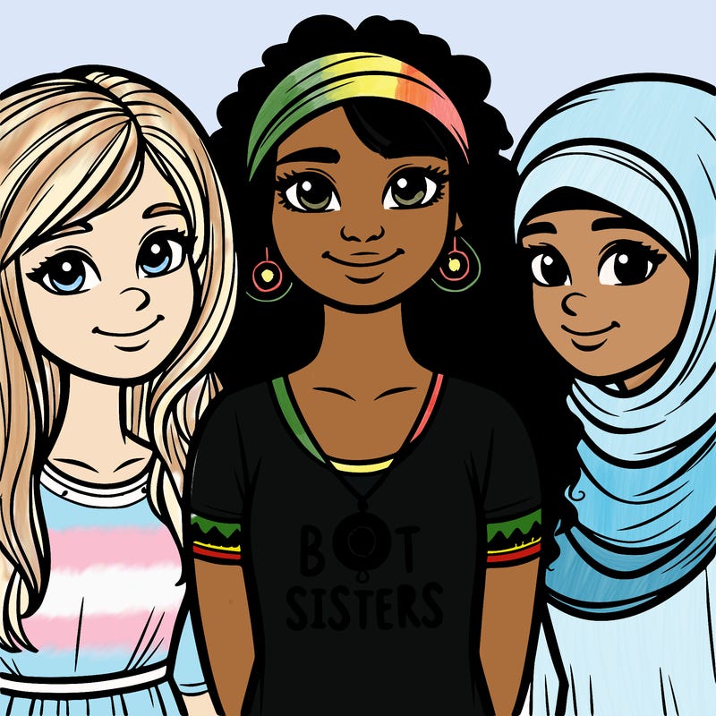 three sisters with a best sisters necklace