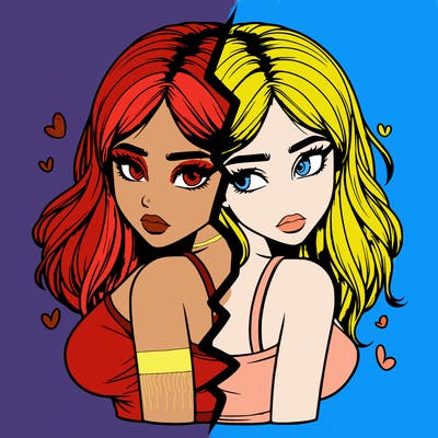 realistic girl split