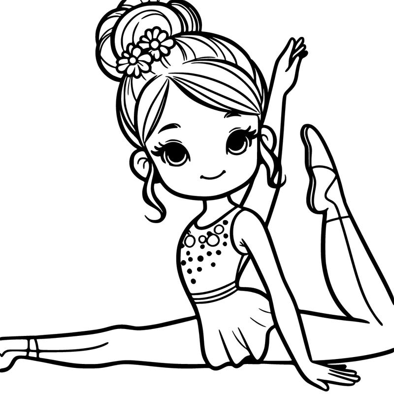 a pretty gymnast doing the splits