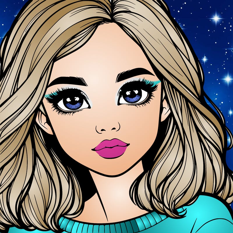 realistic girl whith cute eyes