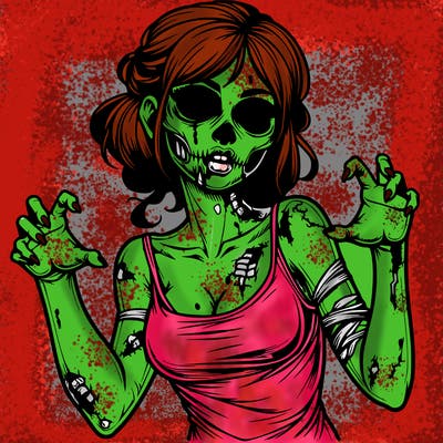 realistic zombie girl
