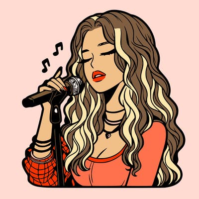 realistic female singer