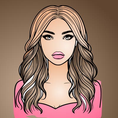 realistic girl biglips long hair