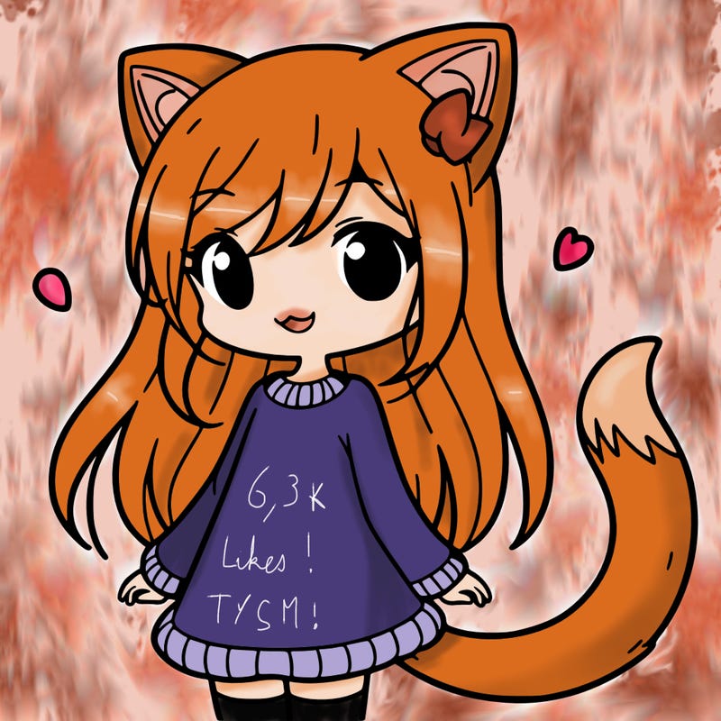 girl with cat ears and tail