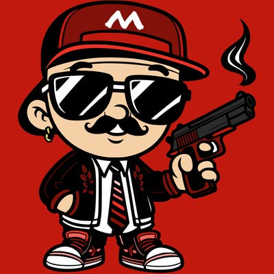 cool gangster cartoon