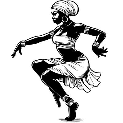 realistic african dancer