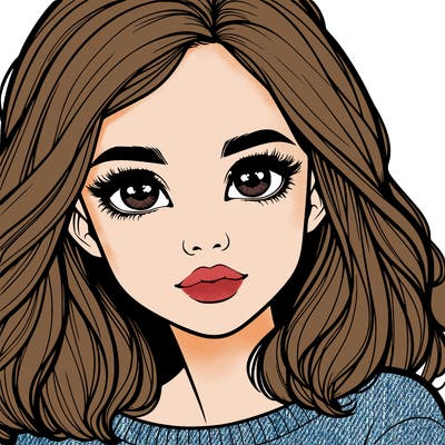 realistic girl whith cute eyes