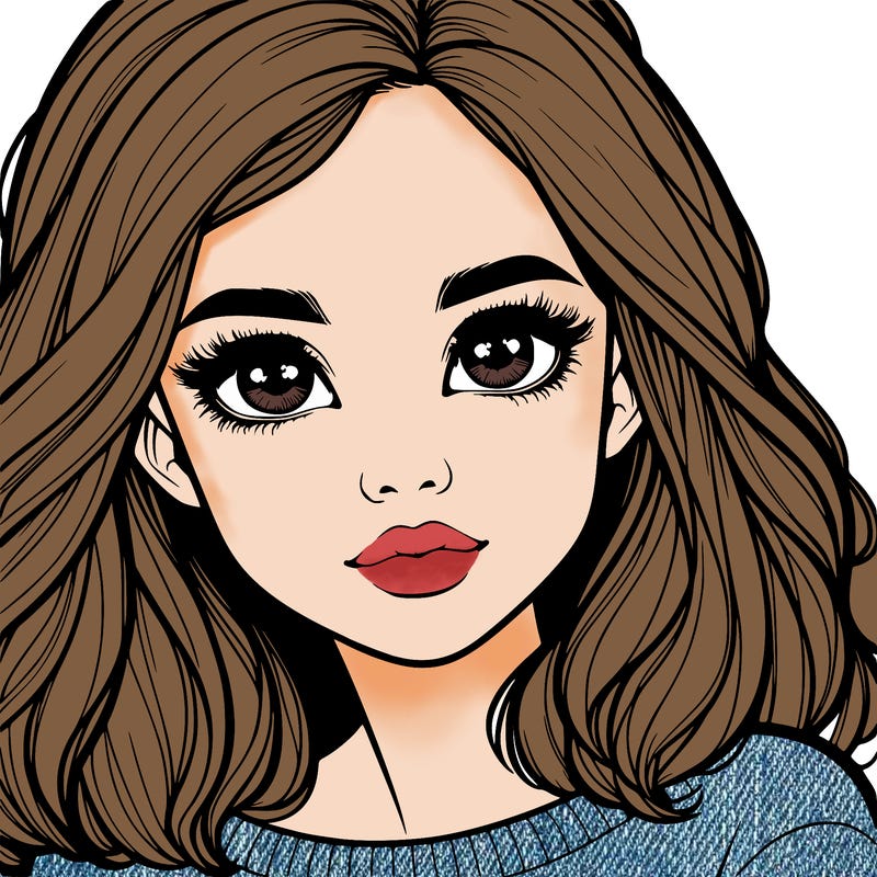 realistic girl whith cute eyes