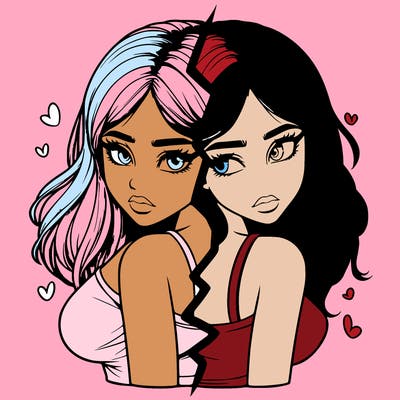 realistic girl split