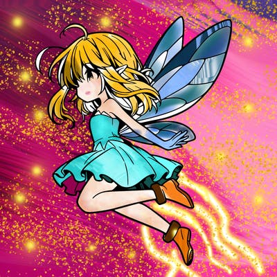 manga fairy flying