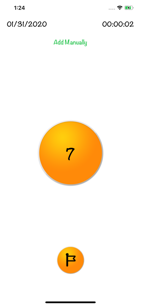 Push Ups Counter - Trainer - Écran d'entraînement de l'application Compteur de pompes affichant sept répétitions et un chronomètre