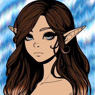 elf girl realistic dark fantasy