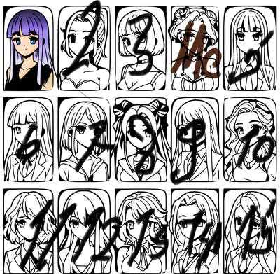 girls that look diffrent anime