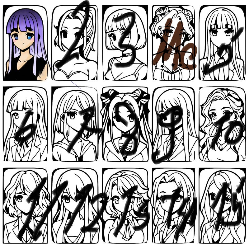 girls that look diffrent anime