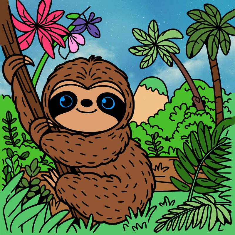 sloth in jungle