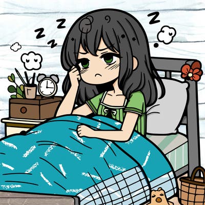 sleep deprived girl