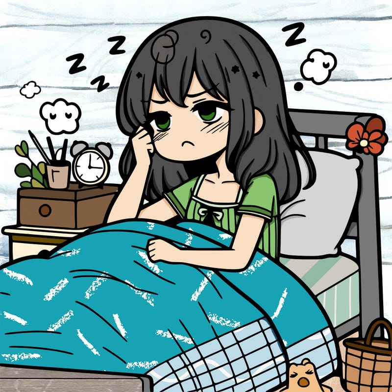 sleep deprived girl