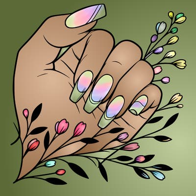 nails with french tip