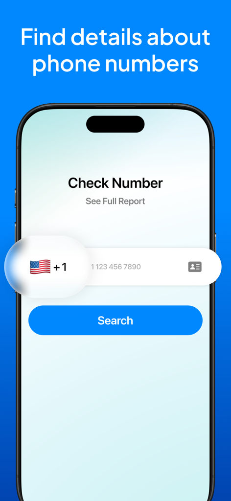 GetCaller: True Caller ID - GetCaller 앱 화면: 전화번호 역방향 조회 검색