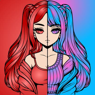 realistic girl split