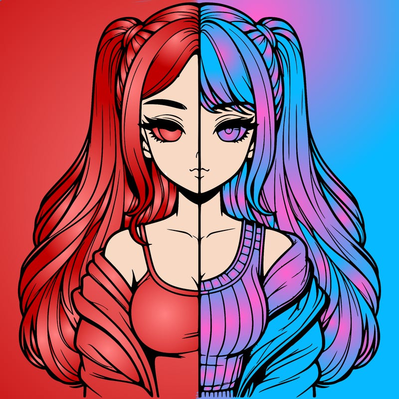 realistic girl split