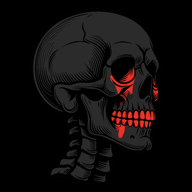 realistic skeleton head