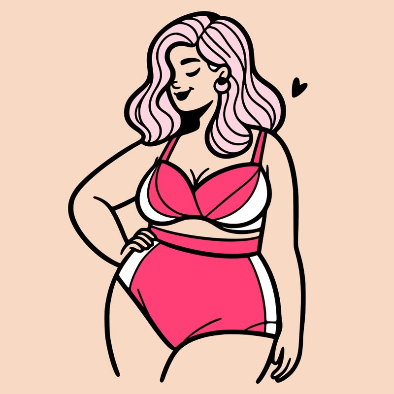 plus size woman bathing suit