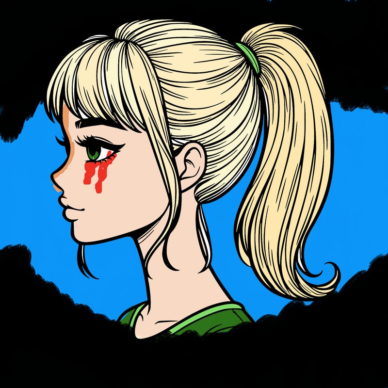 realistic woman with a pony tail hair style