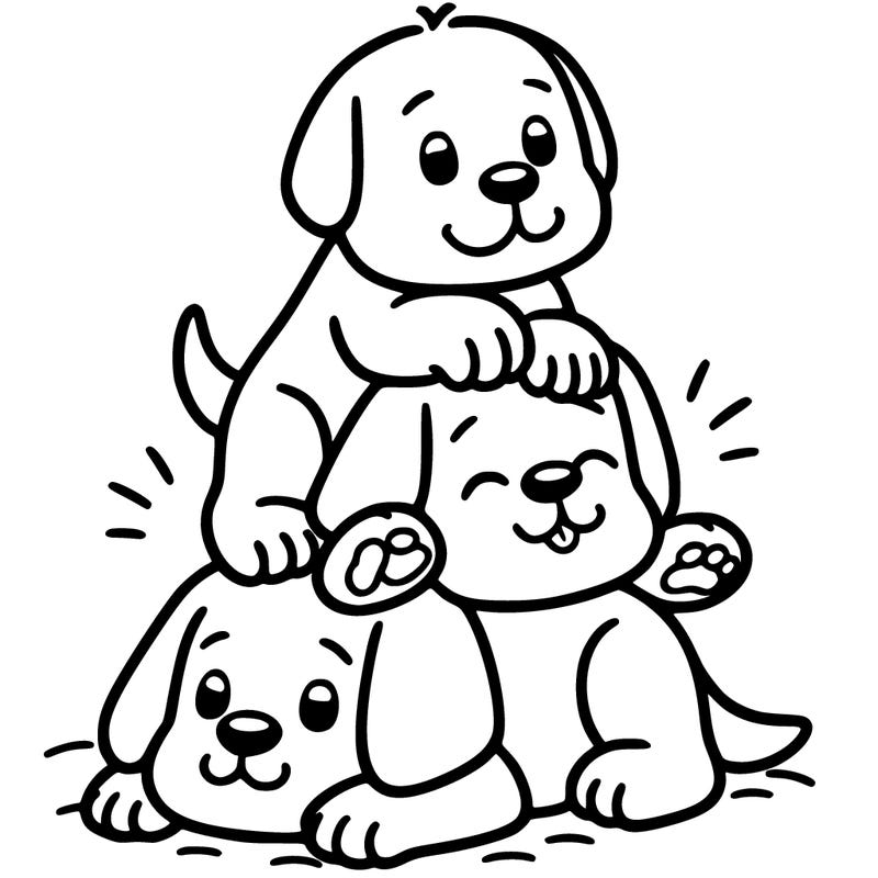 puppy’s doing a doggy pile