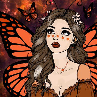 butterfly fairy realistic girl