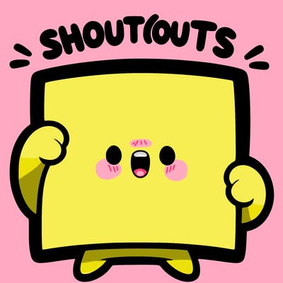 blank canvas that says above it shoutouts