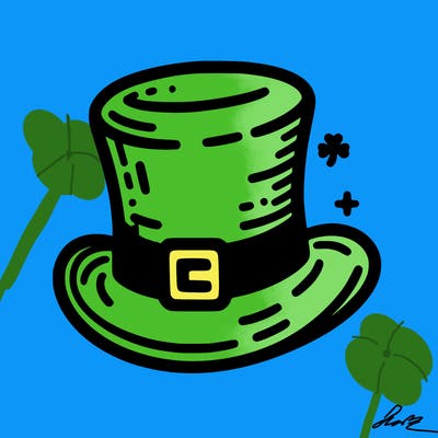 st patrick hat with thin lines