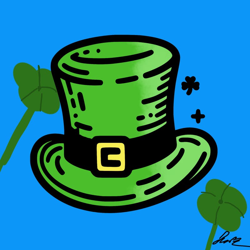 st patrick hat with thin lines