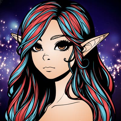 elf girl realistic dark fantasy