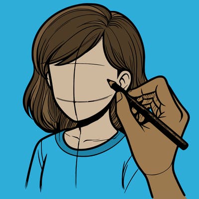 drawing a realistic person