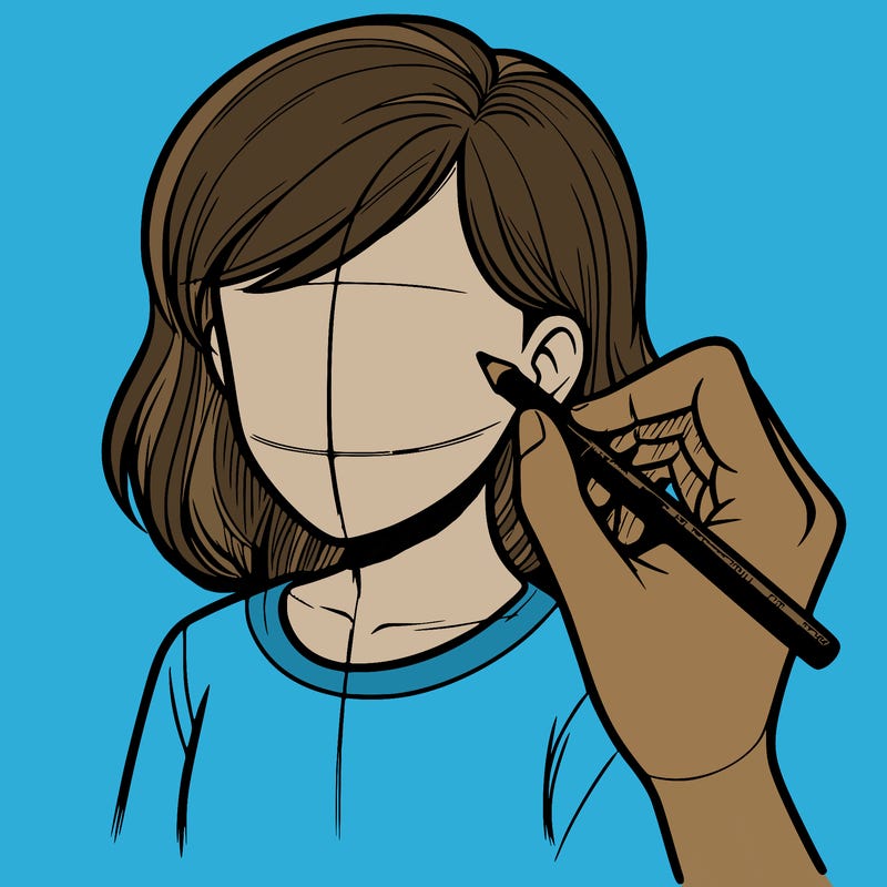 drawing a realistic person