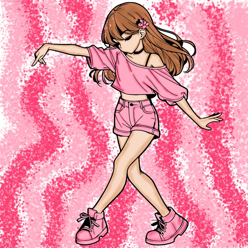 realistic girl danceing