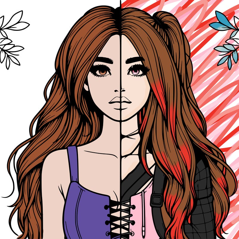 realistic girl split