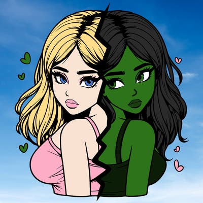 realistic girl split