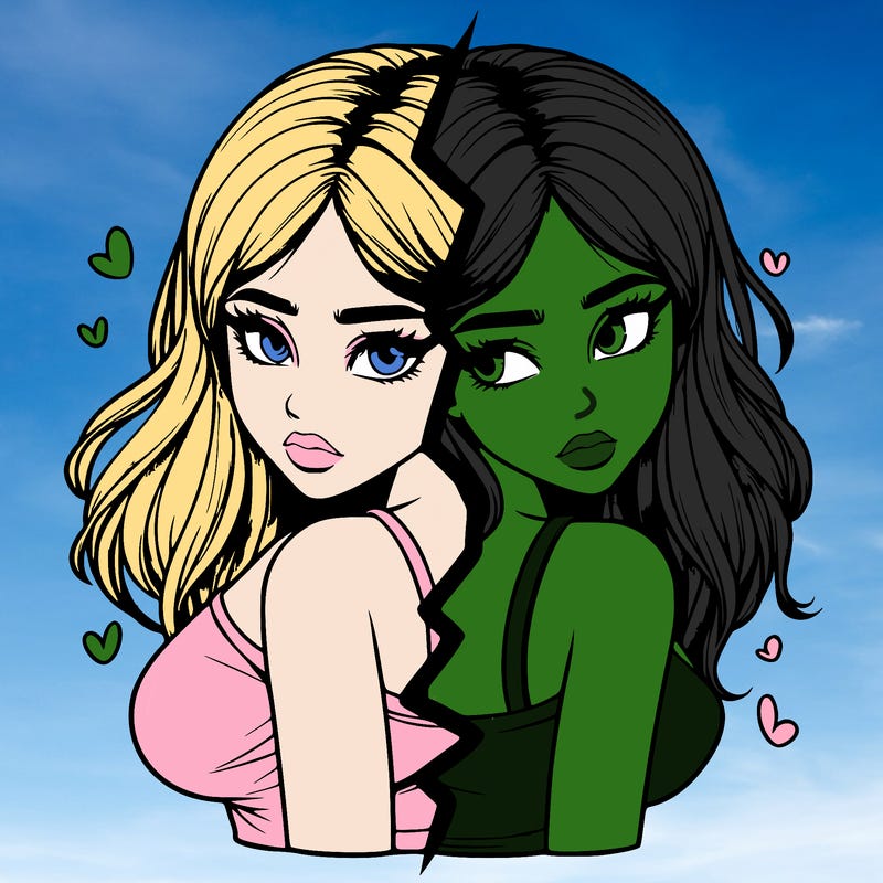 realistic girl split